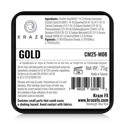 Kraze FX Face Paint - 25 gm - Metallic Gold