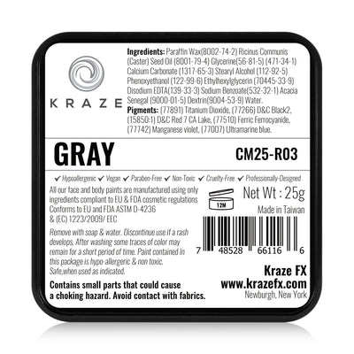 Kraze FX Face Paint - 25 gm - Gray