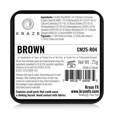 Kraze FX Face Paint - 25 gm - Brown