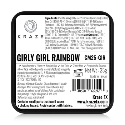 Kraze FX Domed Split Cake - 25 gm - Girly Girl Rainbow